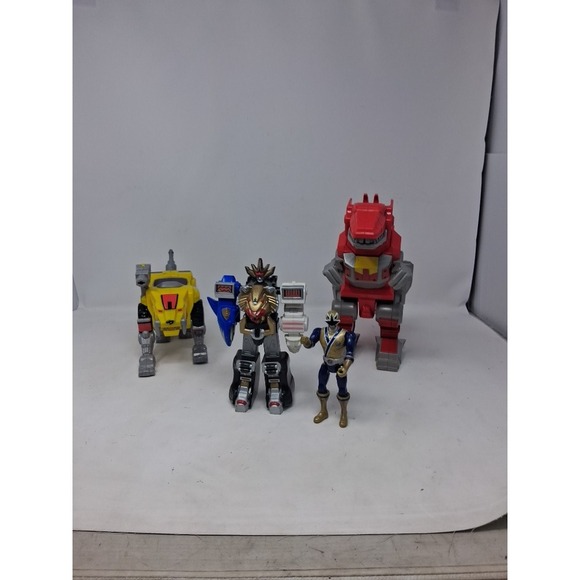 Bandai Other - Power Rangers Lot Gold Samurai Ranger Wild Force Megazord Zord Figures